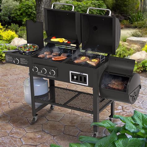 gas smoker combo grill